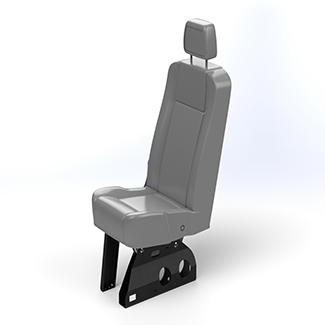 Alfo Floor | Freedman Go-Es Single Occupancy seat with Pareto OEM seat legs & wheel well Bracket